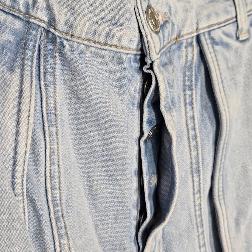 FREE PEOPLE WTF Havasu Slouchy Cropped Jeans blue Size 26 NWT - Picture 4 of 9